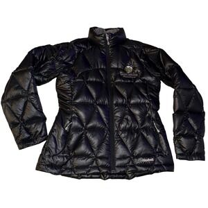 CloudVeil Goose Down Puffer Jacket Black Quilted Zip Up Women's Outerwear‎